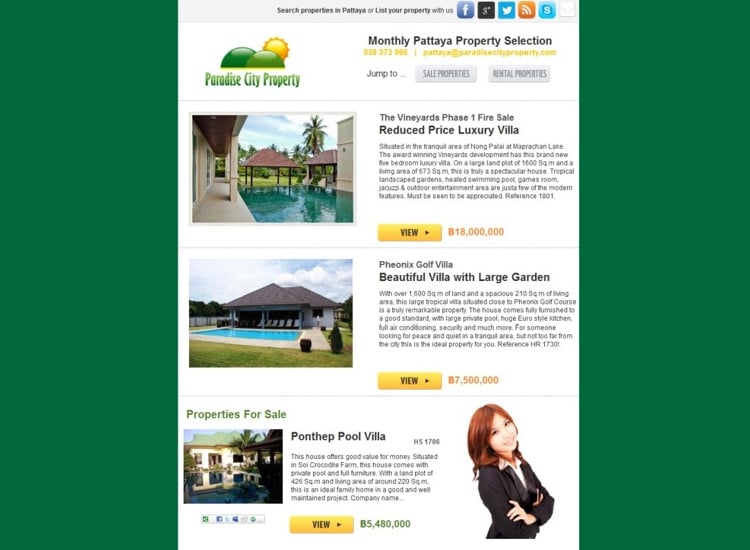 email marketing template for real estate