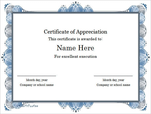 excellent execution certificate template word format
