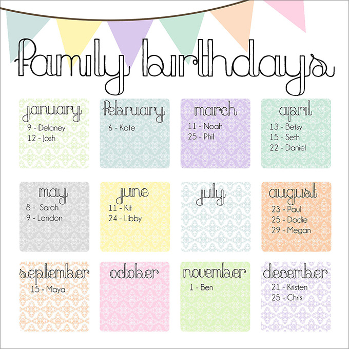 family birthday calendar template birthday calendar calendar template free premium family birthday calendar template birthday calendar calendar template free premium