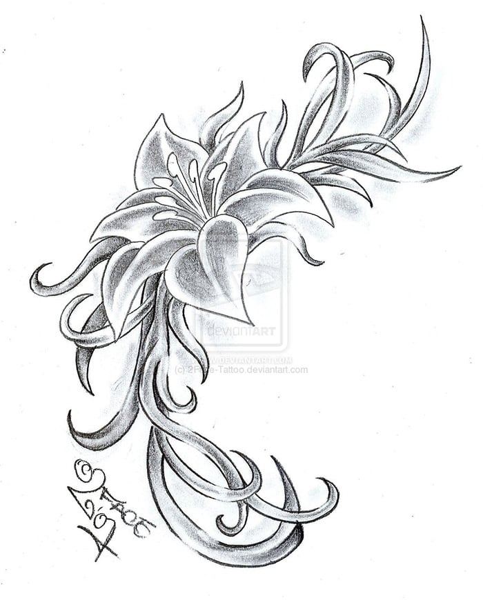 flower climb tattoo design