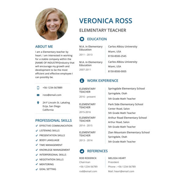 free clean resume template