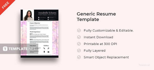 free-generic-resume-template