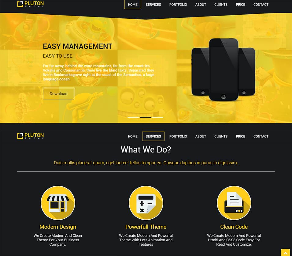 presentation page html template