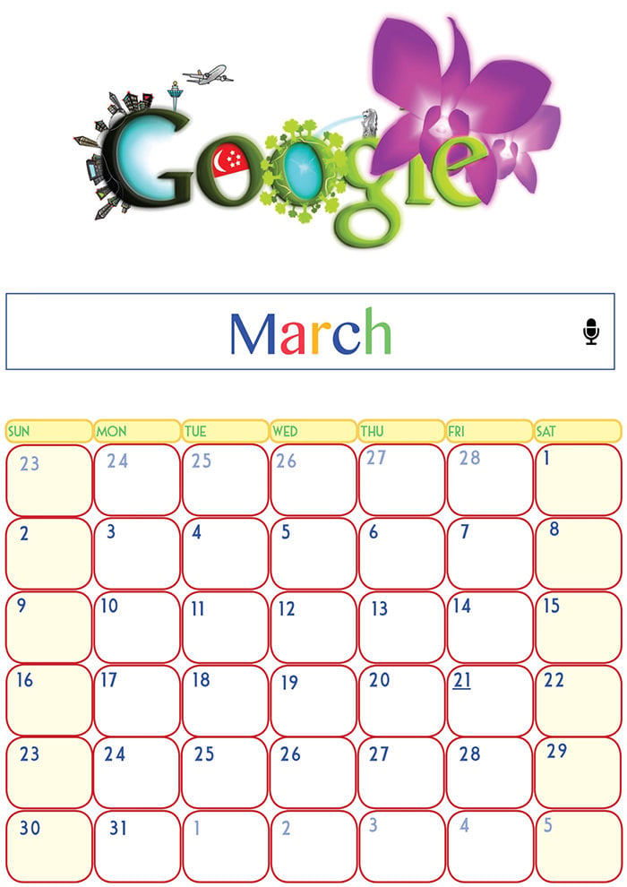Calendar Template For Google Slides