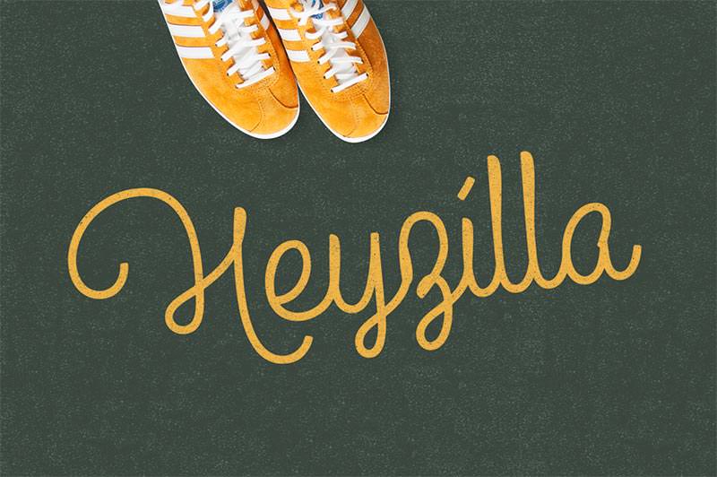 heyzilla wedding font