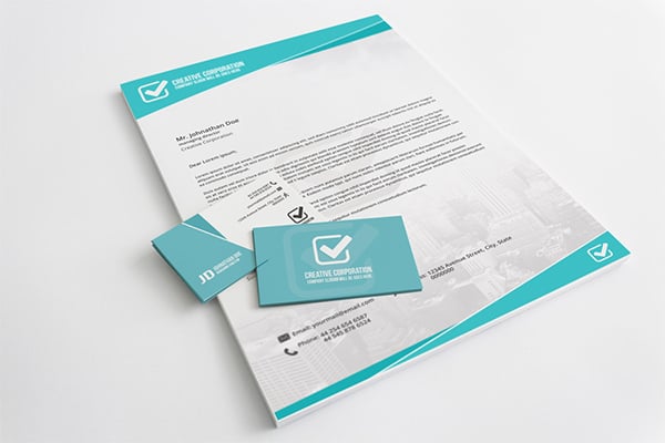letterhead and business card