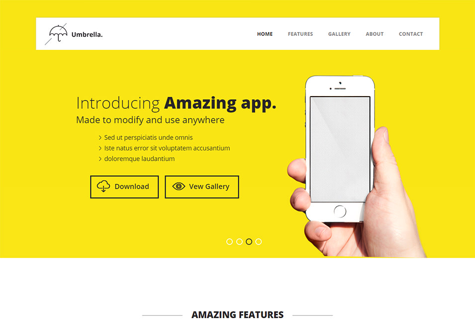 mobile app based flat bootstrap responsive web template
