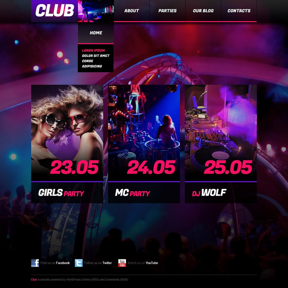 Клуб ютуб. Ночной клуб шаблон PSD. Night Club sites Templates. Best Club.