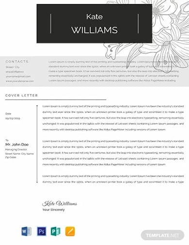 one page student personal resume template
