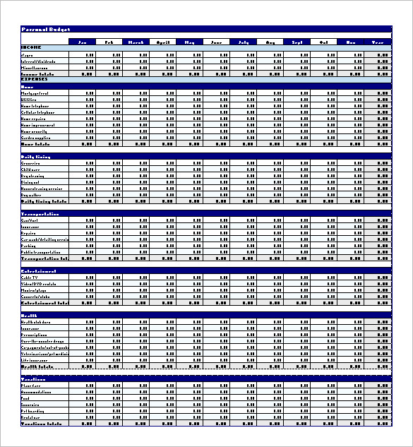 Excel Budget Template - 30+ Free Excel Documents Download