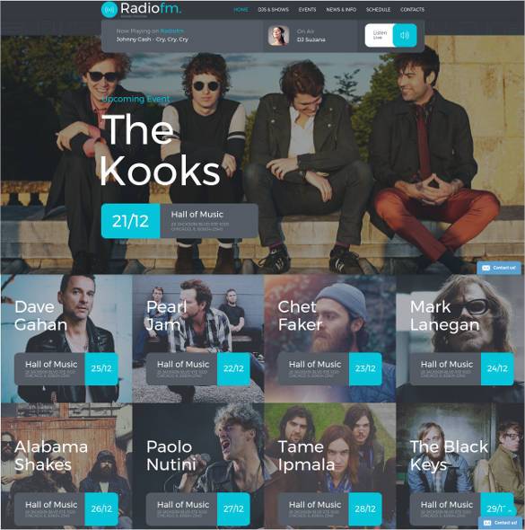 plantilla web para radio online wordpress theme1