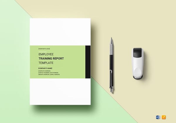 printable employee training report template