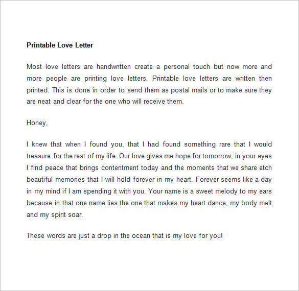 56+ Love Letter Templates PDF, DOC