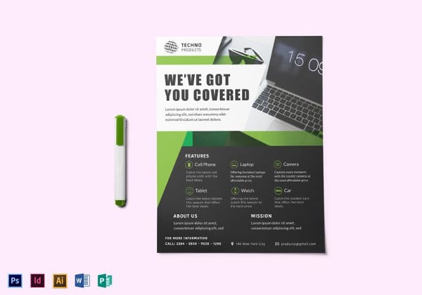 product promotion flyer template