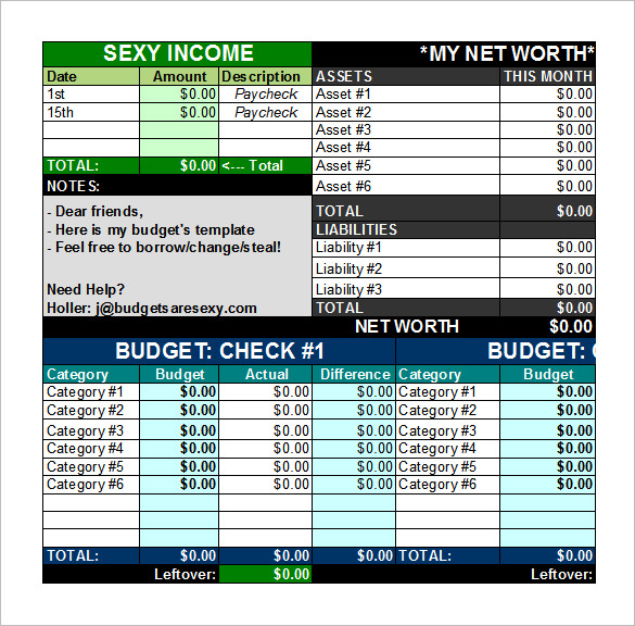 budget planning excel template