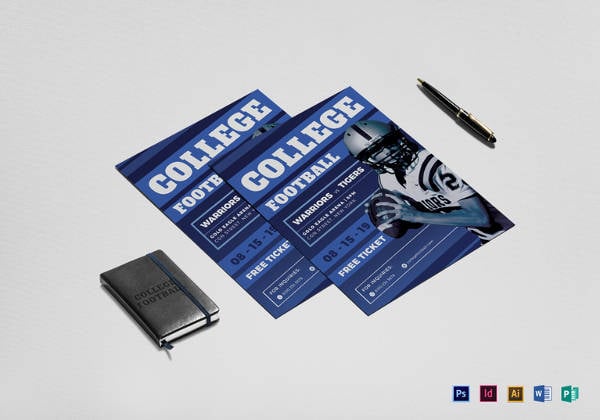 sample college football flyer template in psd
