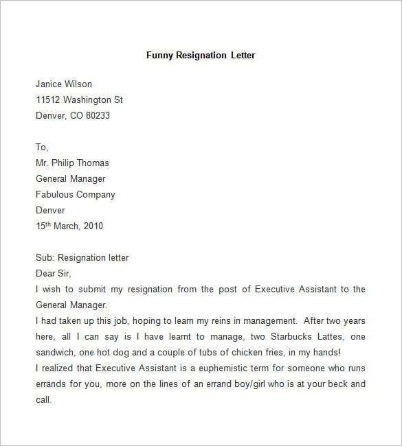 word resign template letter Free Resignation 25 Documents Template    Letter PDF Word,