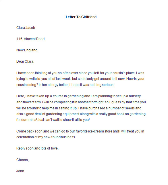 friendly letter templates sample example format sample letter to ...