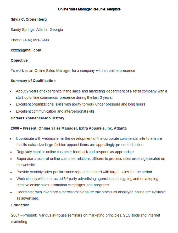 sample-online-sales-manager-resume-template1