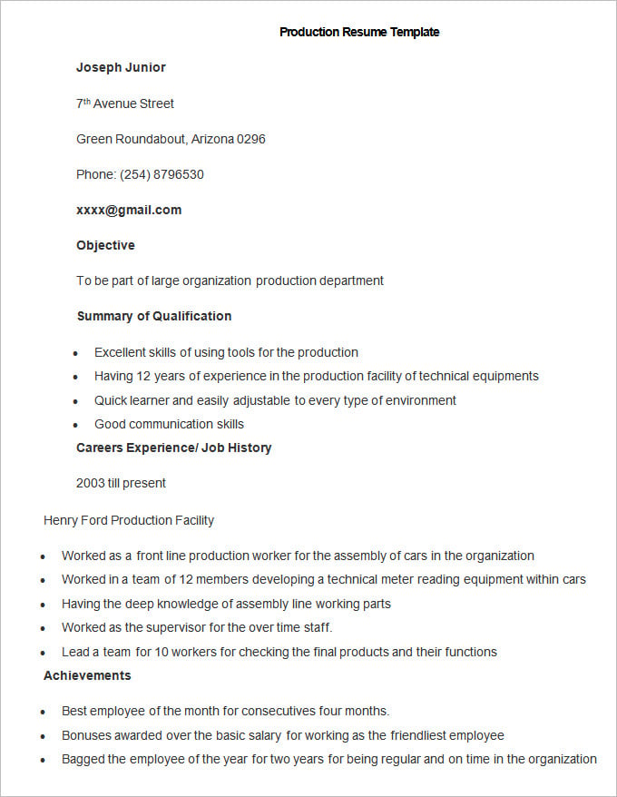 sample-production-resume-template