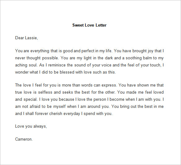 Free Printable Love Letter Templates [Word, PDF]