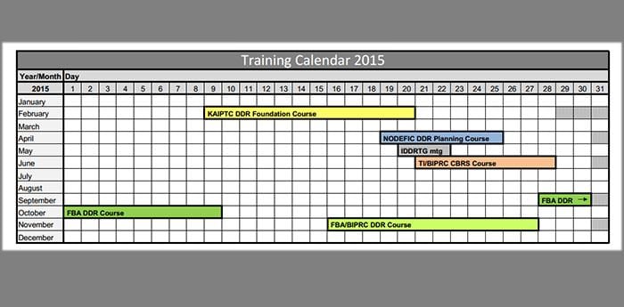 training calendar 20