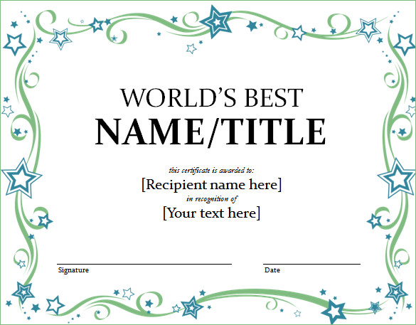 Word Certificate Template 63 Free Download Samples Examples Format 