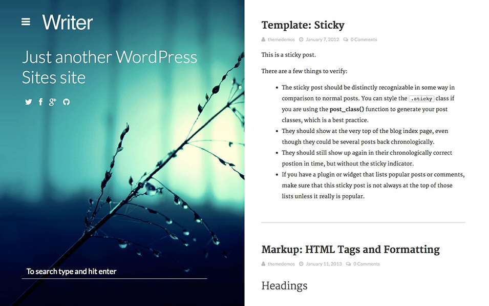 WordPress Bloggin Theme
