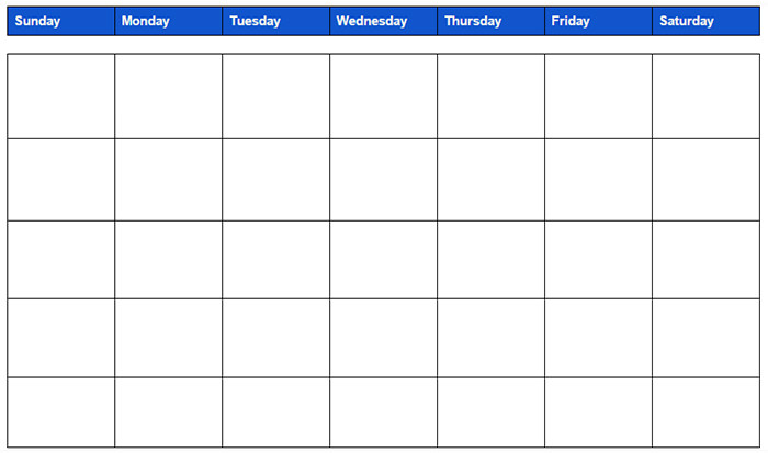 google docs calendar template 2022