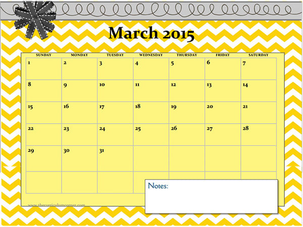 yellow calendar
