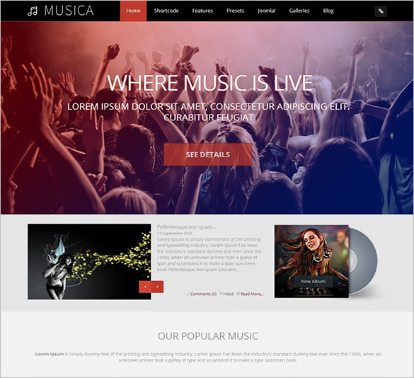 37+ Music Joomla Themes & Templates | Free & Premium Templates