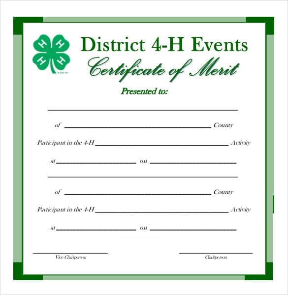 event certificate template