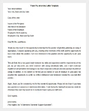 Thank You Interview Letter Template