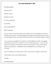 Sample Accountant Application Letter