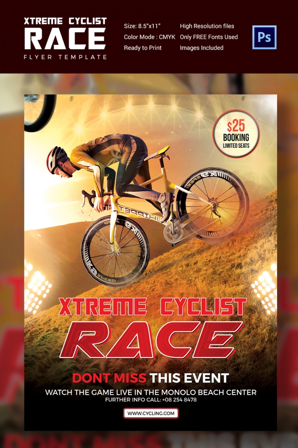 Xtreme Cyclist Race Flyer