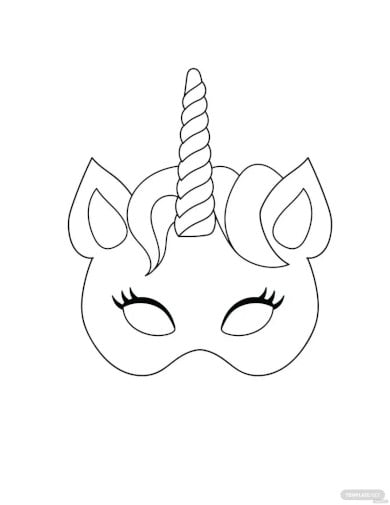 Unicorn Face Masks With Free Printable Templates - Simple  Paper mask  template, Mask template printable, Printable masks
