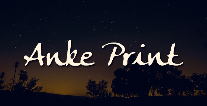 anke print font