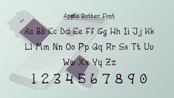 apple butter ios font