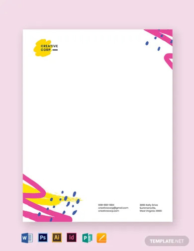 art letterhead template