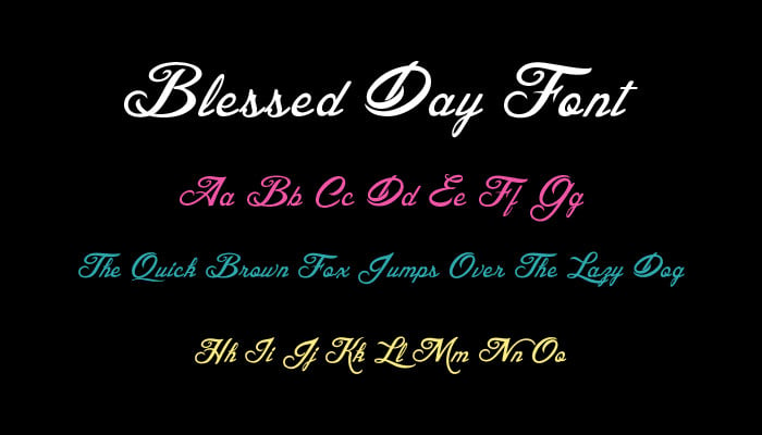 blessed day font