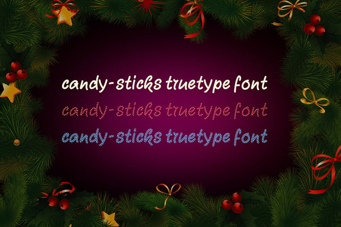 candy sticks truetype font