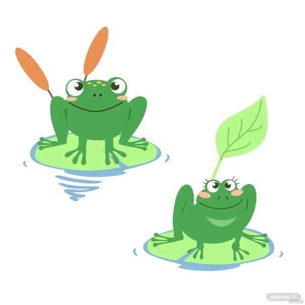 cartoon frog vector