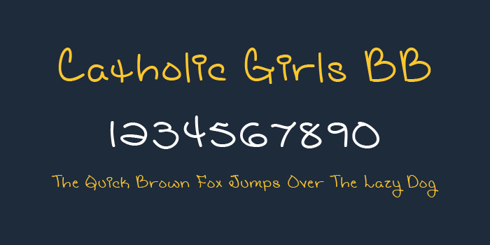 catholic school girls bb font