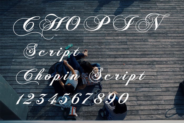 chopin script calligraphy tattoo font