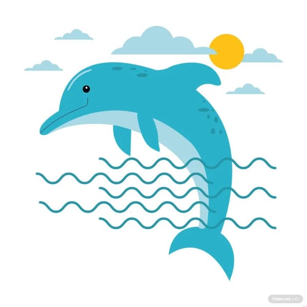 dolphin shape template