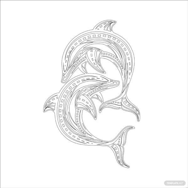 dolphins coloring page