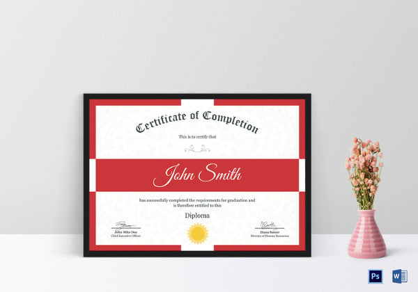 easy to edit diploma completion certificate