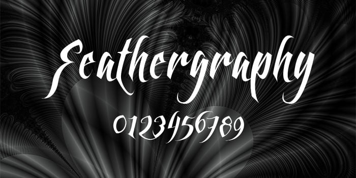 feathergraphy font
