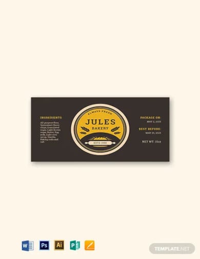 food label template1