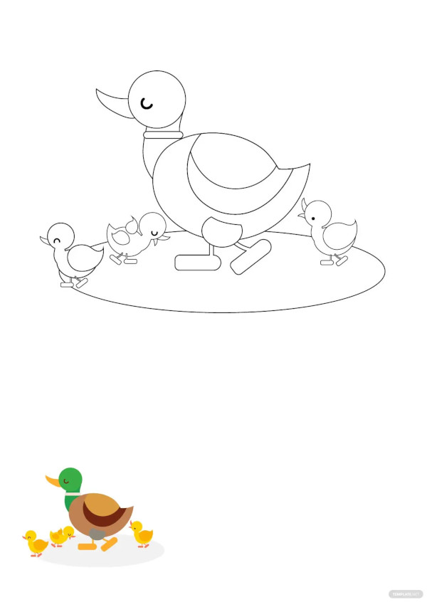 free animal family coloring pages template